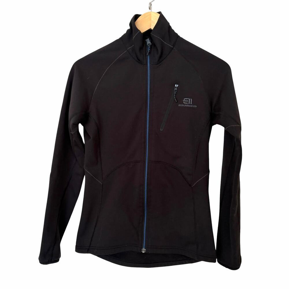 STATE OF ELEVENATE Women's Zip Up Technostretch Lightweight Jacket Black,Small